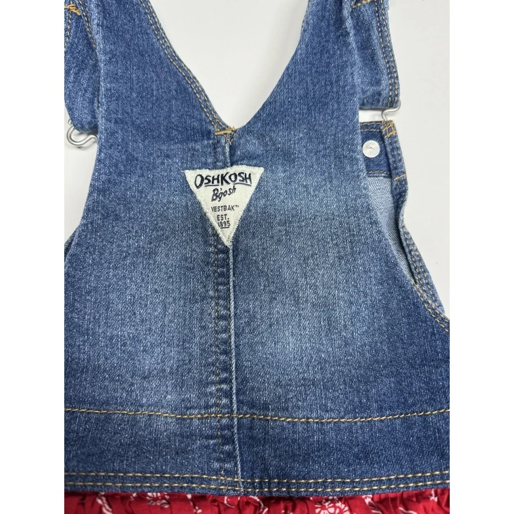 Denim Red Paisley Dress 4T Party Skirt OSHKOSH B'gosh‎ Vestbak